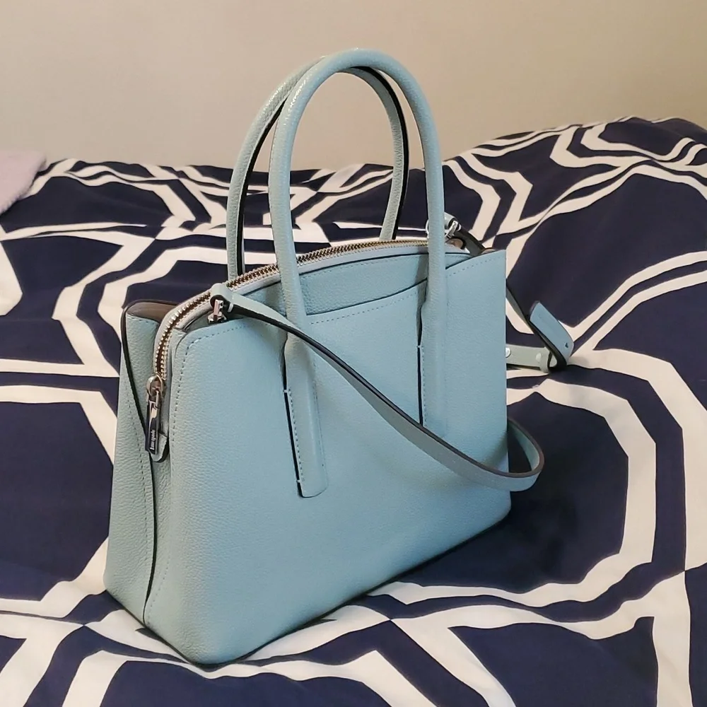 kate spade Margaux Medium Satchel handbag in hazy blue - Picture 5 of 8